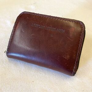 Portland Leather Company Small Zip Wallet in Cognac